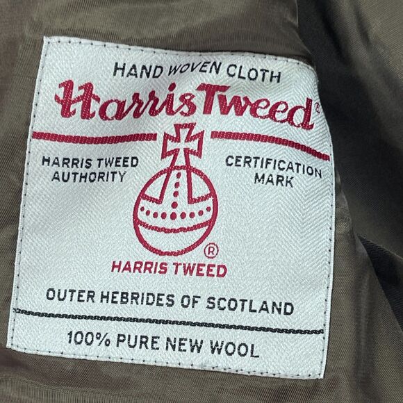 StudioSuits Harris Tweed Blazer Jacket Mens 40S Brown Speckled Wool Hand Crafted - Picture 8 of 15